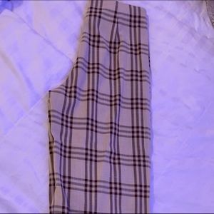 Melrose Plaid Tan Pants